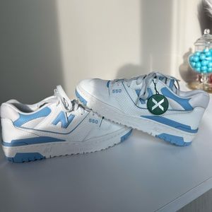 BRAND NEW New Balance 550 UNC White Dusk Blue SIZE Women’s 8- with tags